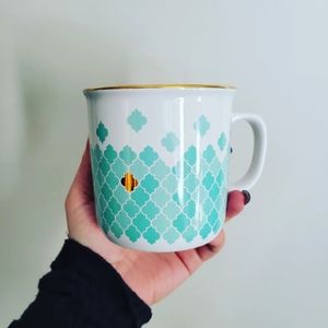 DAVIDS TEA | Mosiac Teal Gold Mug Moroccan